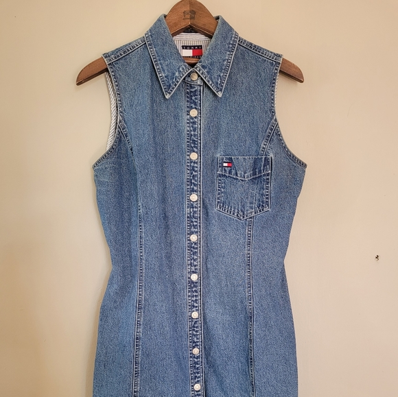 SOLD Vintage 90s Tommy Hilfiger denim dress - Picture 3 of 4